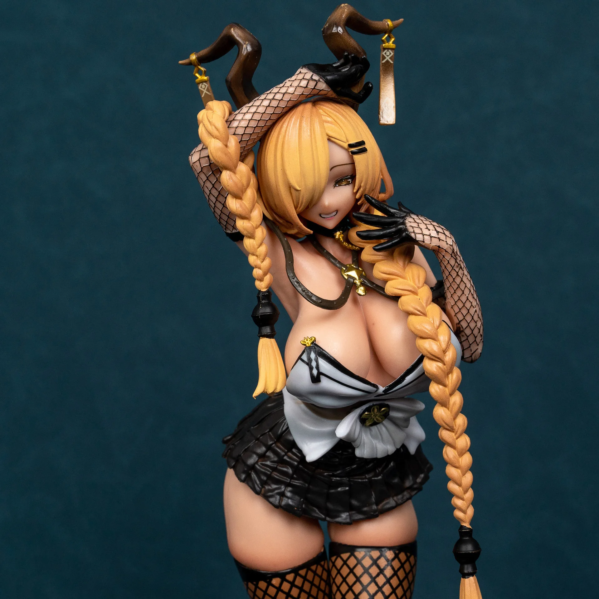 Q-GK Owari Big Model Maru Azur Lane GK Owari Black Skin Anime Girl School Uniform Figure Game Peripheral Model