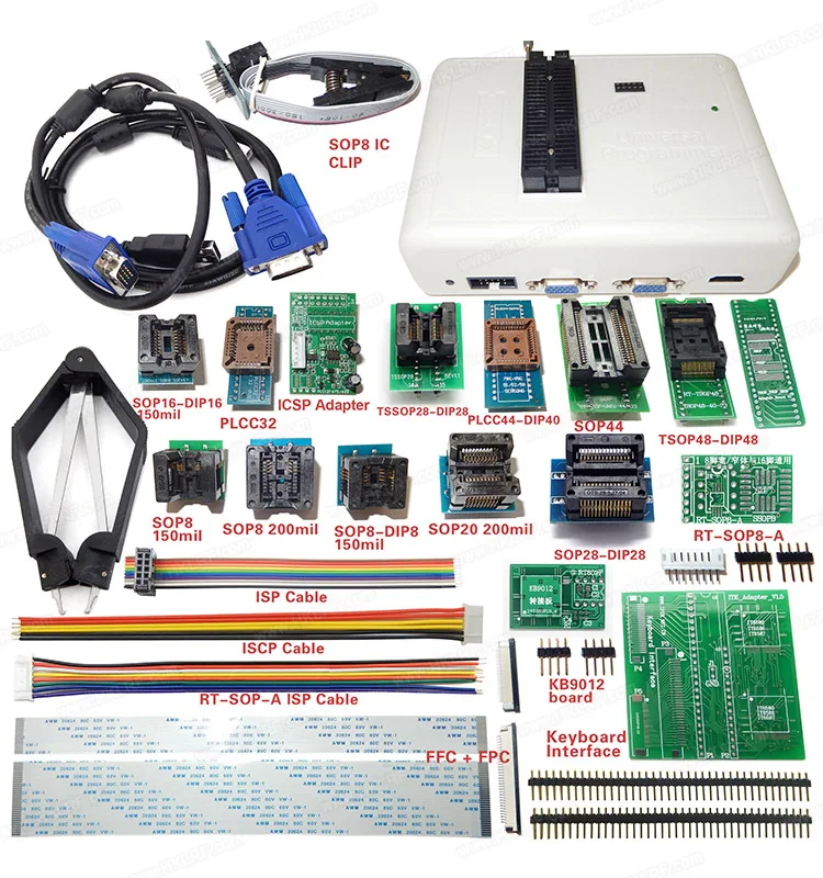 Universal IC Programmer RT809H +21 SOP Adapter EMMC-NAND FLASH Programmer BIOS Programmer