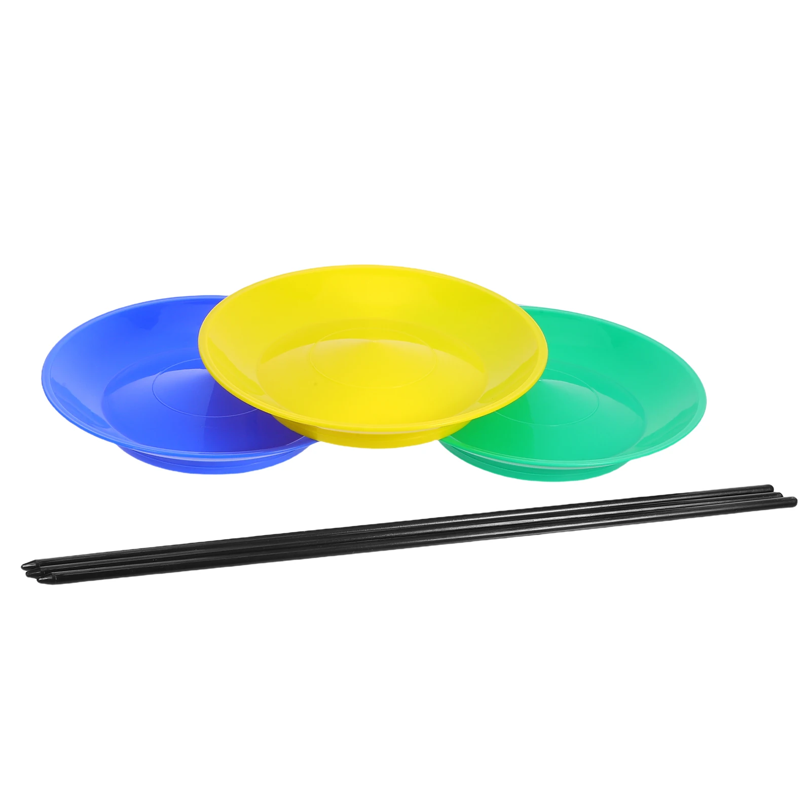 

3 Set Juggling Turntable Circus Plates Fashion Performance Balance Stick Clown Props Child