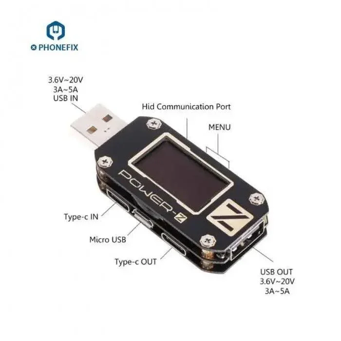 ChargerLAB POWER-Z USB-тестер, цифровой детектор напряжения и тока KM001 KM003C, тестер зарядного устройства для ремонта материнской платы мобильного телефона
