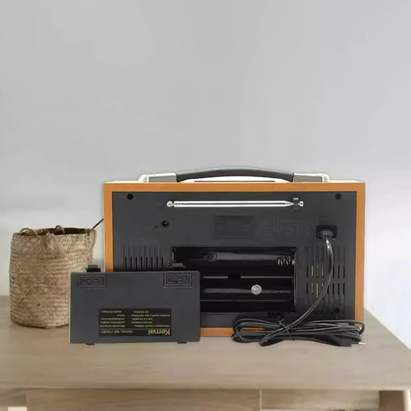 

Настольный полнодиапазонный радиоприемник в стиле ретро, ностальгический полупроводниковый домашний Bluetooth-деревянный плеер «все в одном»