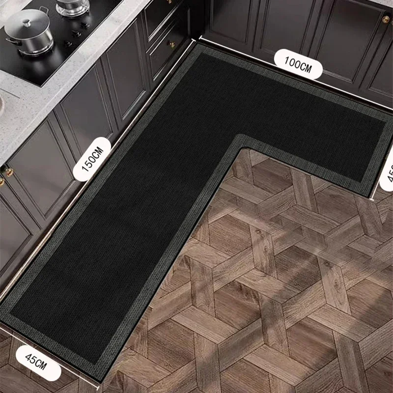 Carpet for Kitchen Non-slip Floor Mat Absorbent Diatom Mud L-shaped Rug Home Decoration Water-absorbent Anti-slip Foot Mats