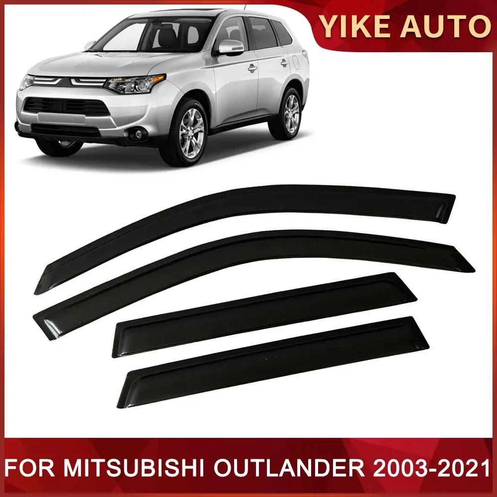 

Оконный козырек для MITSUBISHI OUTLANDER 2003-2024, Погодоустойчивый дверной козырек, защита от ветра, солнца, дождя, ветрозащитные дефлекторы для боковых окон