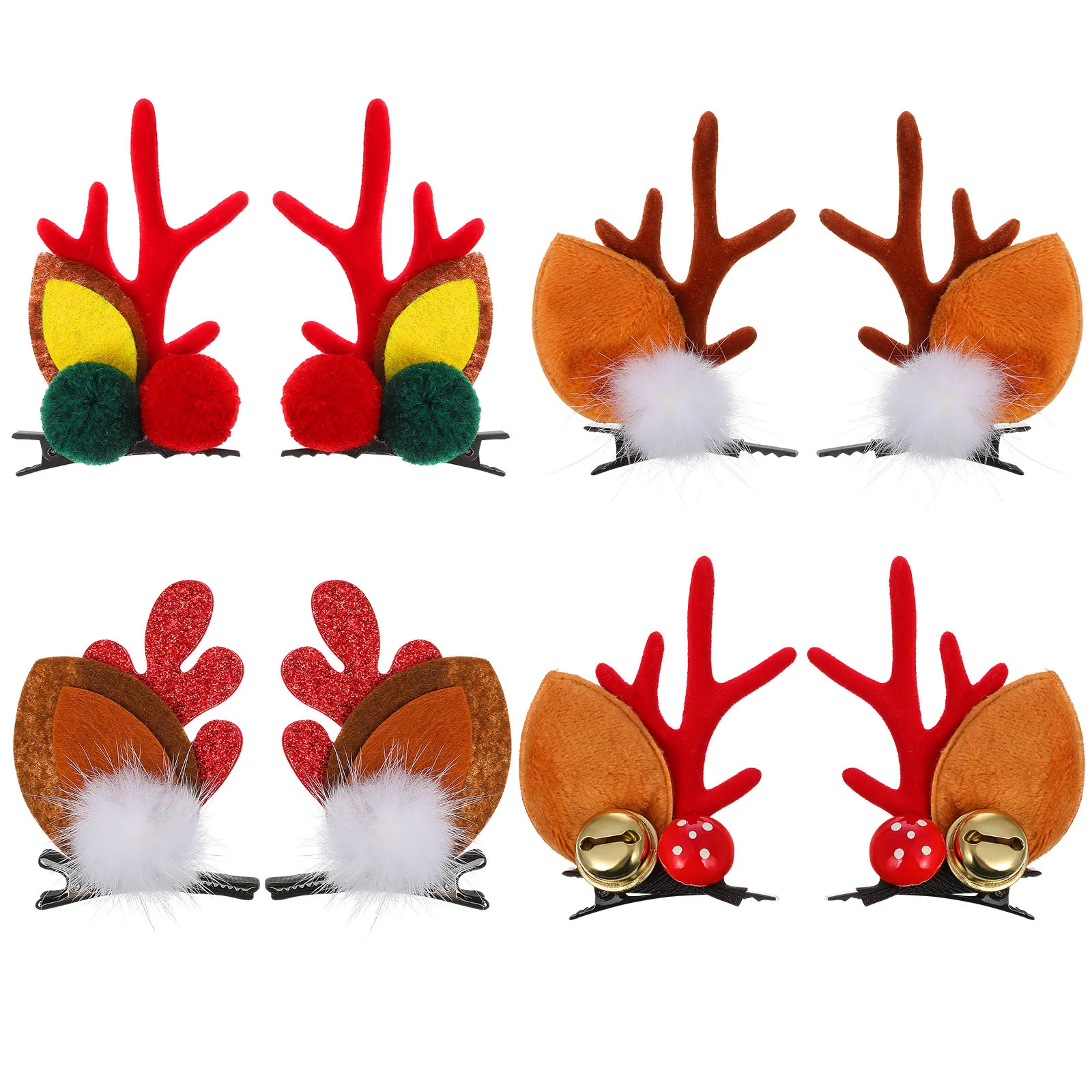 Fermagli per capelli natalizi per bambini Accessorio per capelli per bambini Colore brillante Copricapo per feste Copricapo decorativo Regalo di Natale