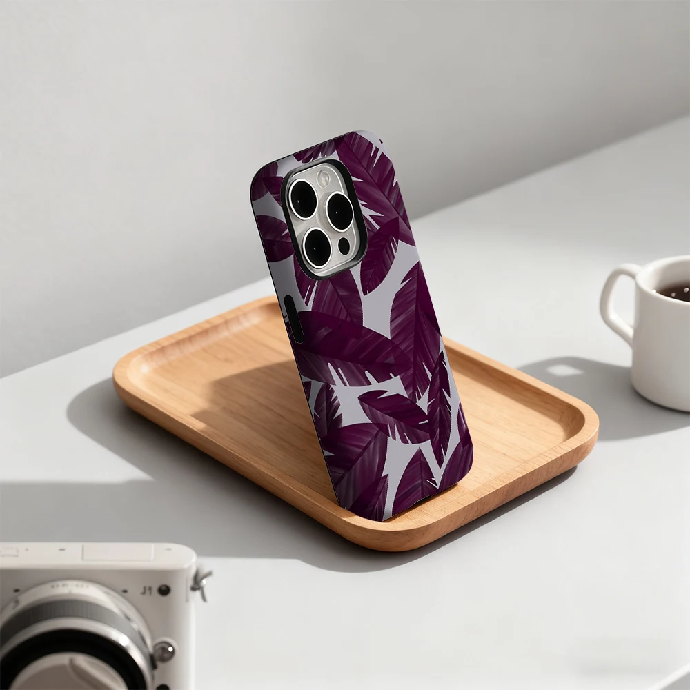 Luxo folhas de ameixa caso de telefone para iphone 17 16 15 14 13 12 11 pro max air plus luxo dupla camada capa traseira