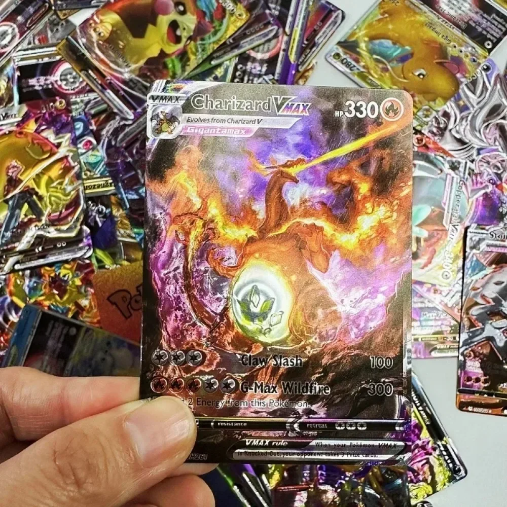 Pokemon Shining Cat Eye Elf Card, Coleção de jogos comerciais, Batalha, Aniversário, Presen de Natal, Inglês, Vmax, Gx, Pikachu, 2024