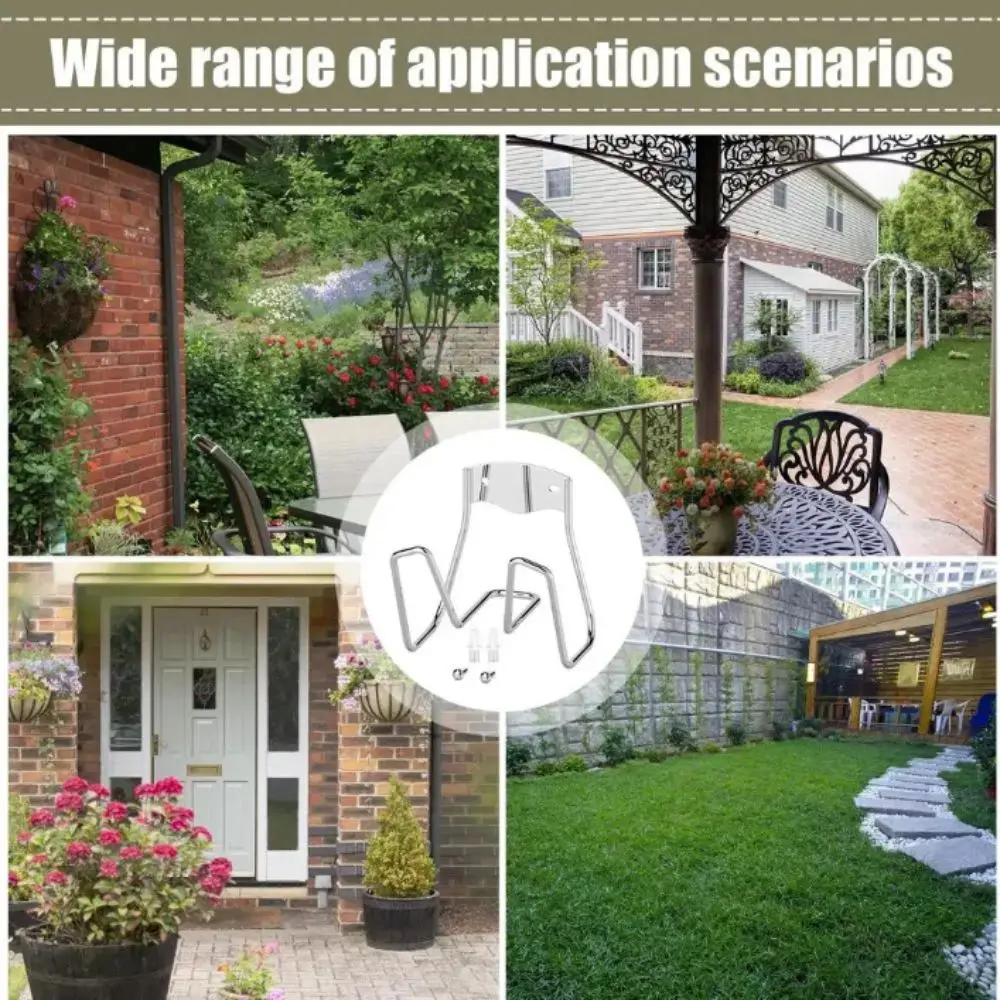 

Металлическая конструкция, садовая стойка для хранения, устойчивая к ржавчине серебряная отделка, организация водопроводных труб, настенная, сверхмощная