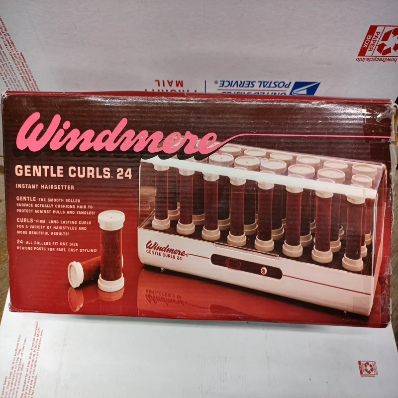 

Vtg. Windermere Gentle Curls 24 Vintage Hot Hair Rollers Flocked (NOS)