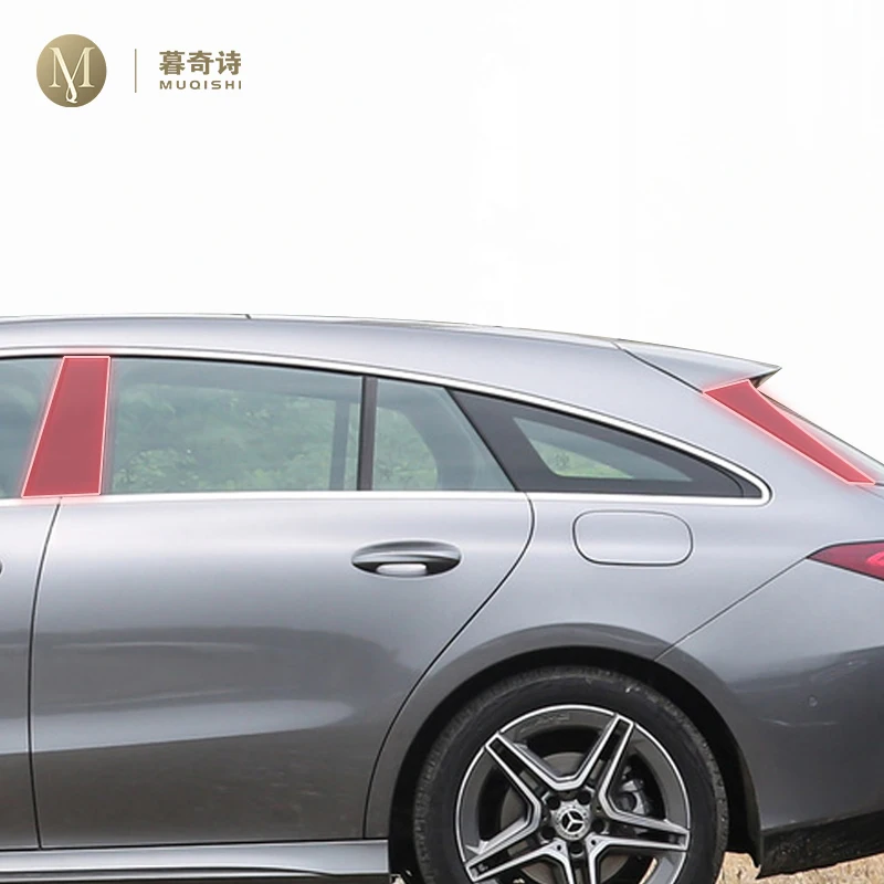 

Предварительно вырезанная автомобильная стойка B/C, защита от царапин, защитная пленка из PPF/TPU, прозрачное/углеродное волокно для Mercedes Benz CLA C117 2019-2024