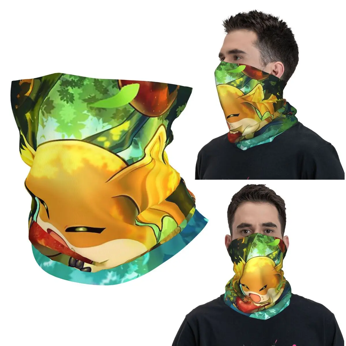 

Anime Digimon Patamon Bandana Neck Cover Printed Face Scarf Warm Balaclava Running For Men Women Adult Winter