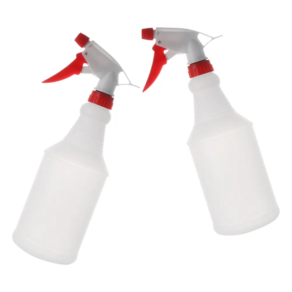 2Pcs Plastic Spray Bottles Adjustable Nozzle Compact Empty Spray Bottle for Cleaning Solutions Gardening Watering Plants Daily