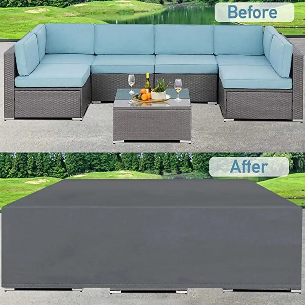 

Дождезащитные водонепроницаемые чехлы для садовой мебели, защита от снега, анти-УФ-чехлы для мебели для патио, пыленепроницаемые чехлы на стулья из ткани Оксфорд