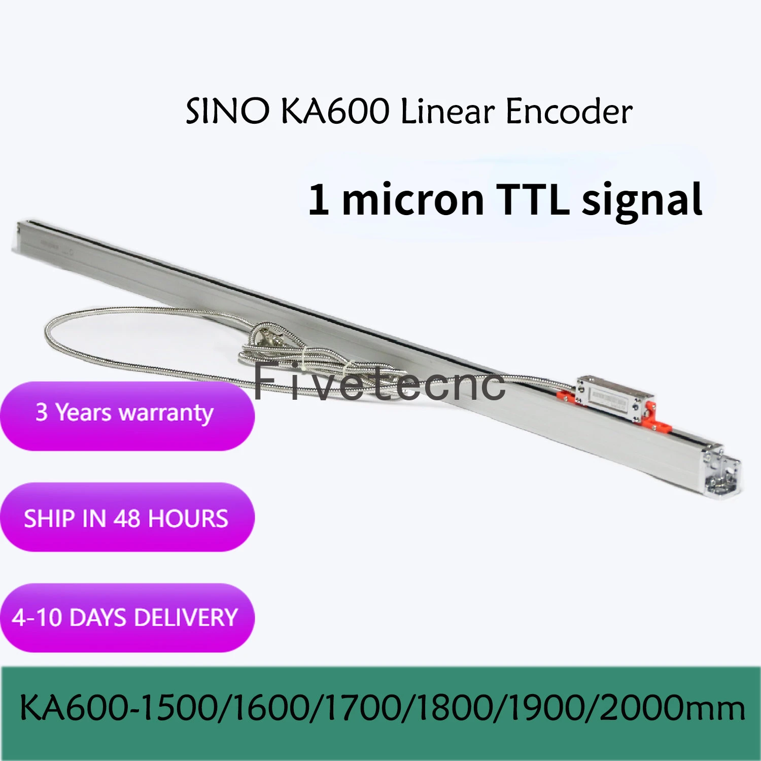 Ttl Ka600 Sino 1500 1600 1700 1800 1900 2000 2100 2200 Milímetros Escala de Vidro Linear Dro Ka600 0.001 Milímetros Optical Encoder Torno Moagem 1um