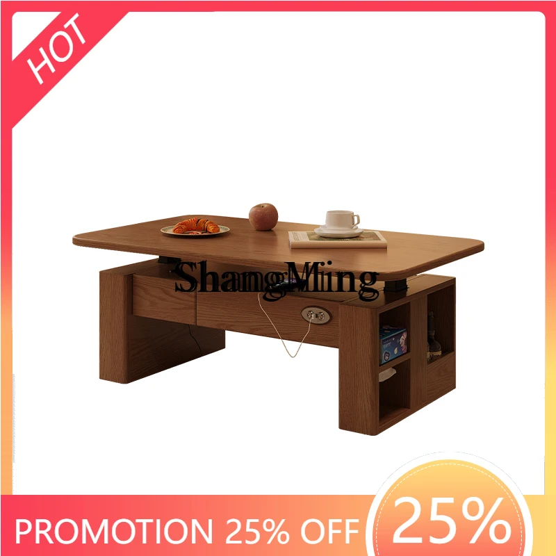 

CL wood lifting coffee table dining table dual-purpose multi-function office learning computer desk