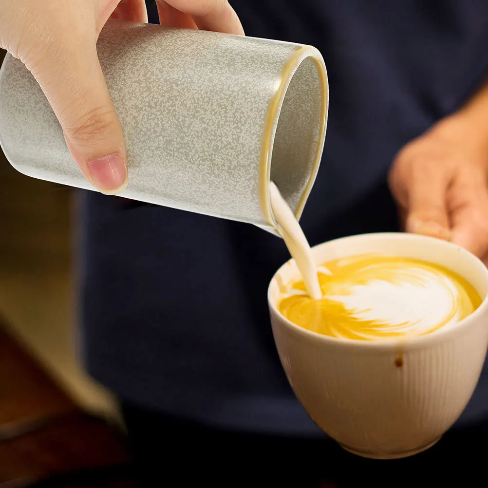 

1Set Vintage Ceramic Milk Pitcher Japanese Style Small Milk Jug Multipurpose Sauce Condiment Dispenser Ceramic Cup