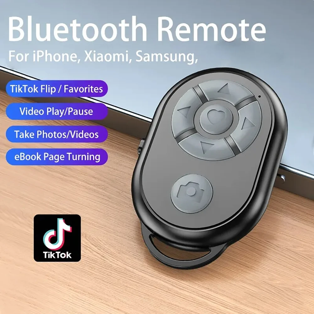 

Bluetooth Remote for iPhone Xiaomi Redmi Samsung Mobile Phone Universal Remote Control Selfie Stick Bluetooth Camera Controller