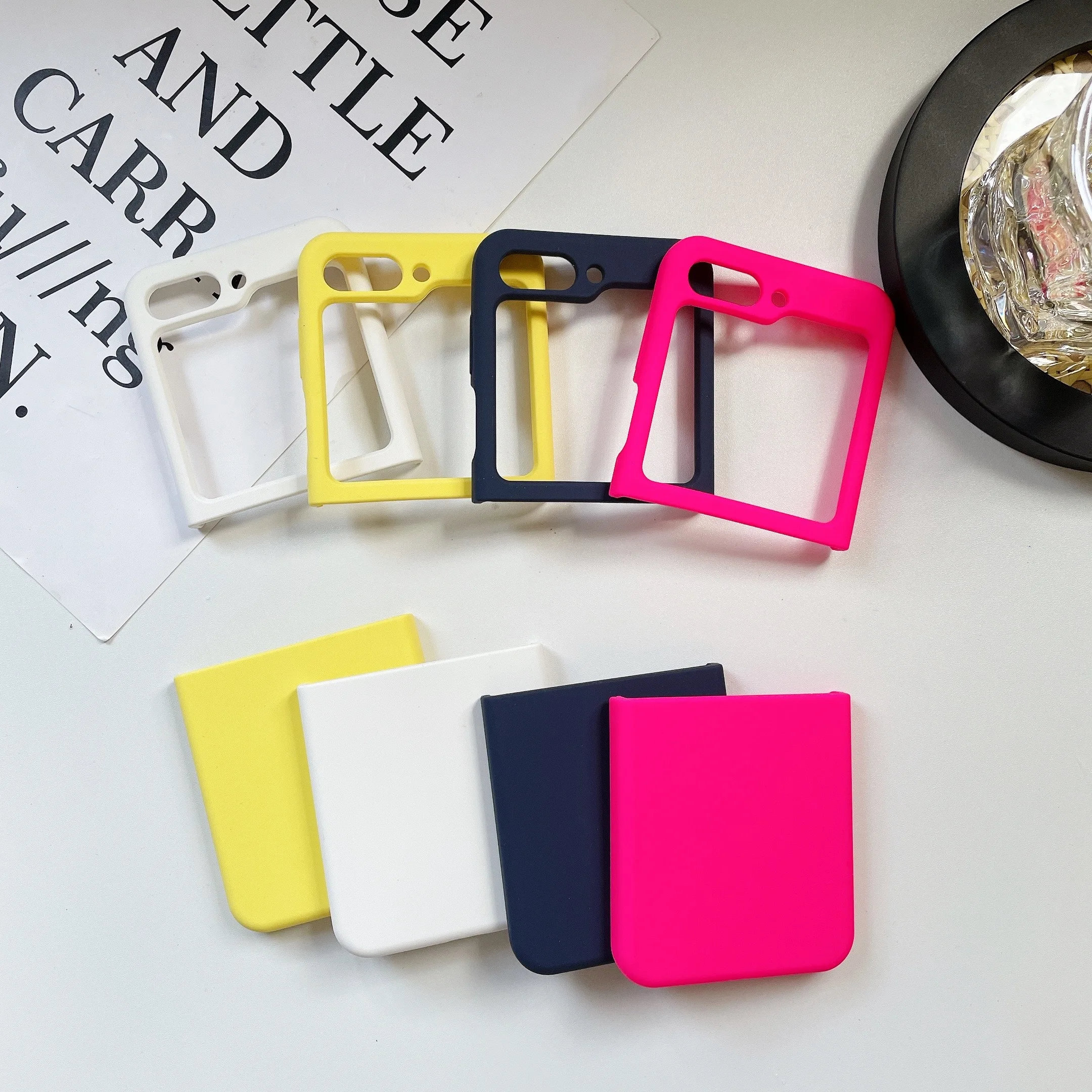 Coque en silicone ChlorLiquid pour Samsung Galaxy Z Flip 6 5, doublure en microcarence, housse de téléphone, 17 couleurs, 2 en 1