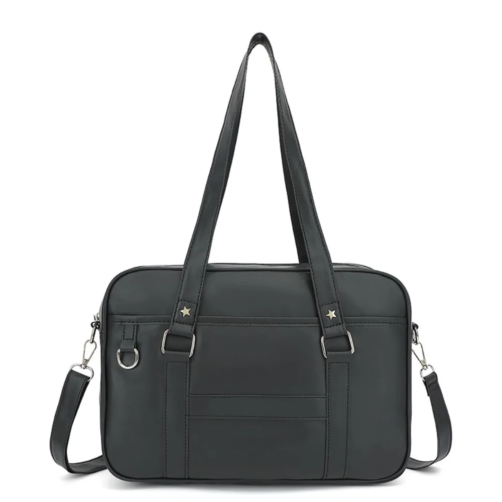 

Cute PU Leather JK Uniform Bag Korean Style Commuting Preppy Style Shoulder Bag Solid Color Retro Computer Bag Shopping