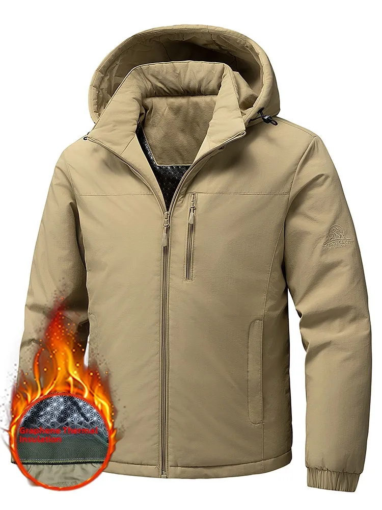 

Мужская зимняя куртка из утепленного хлопка с капюшоном, ветрозащитная нейлоновая ткань, повседневная, теплая, с хлопковым утеплителем, приталенный крой