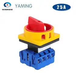 YMD11-25/4P Isolator Switch ON-OFF 690V 25A Padlock 2 position 4 Poles Main  Rotary Cam Switch Emergency stop