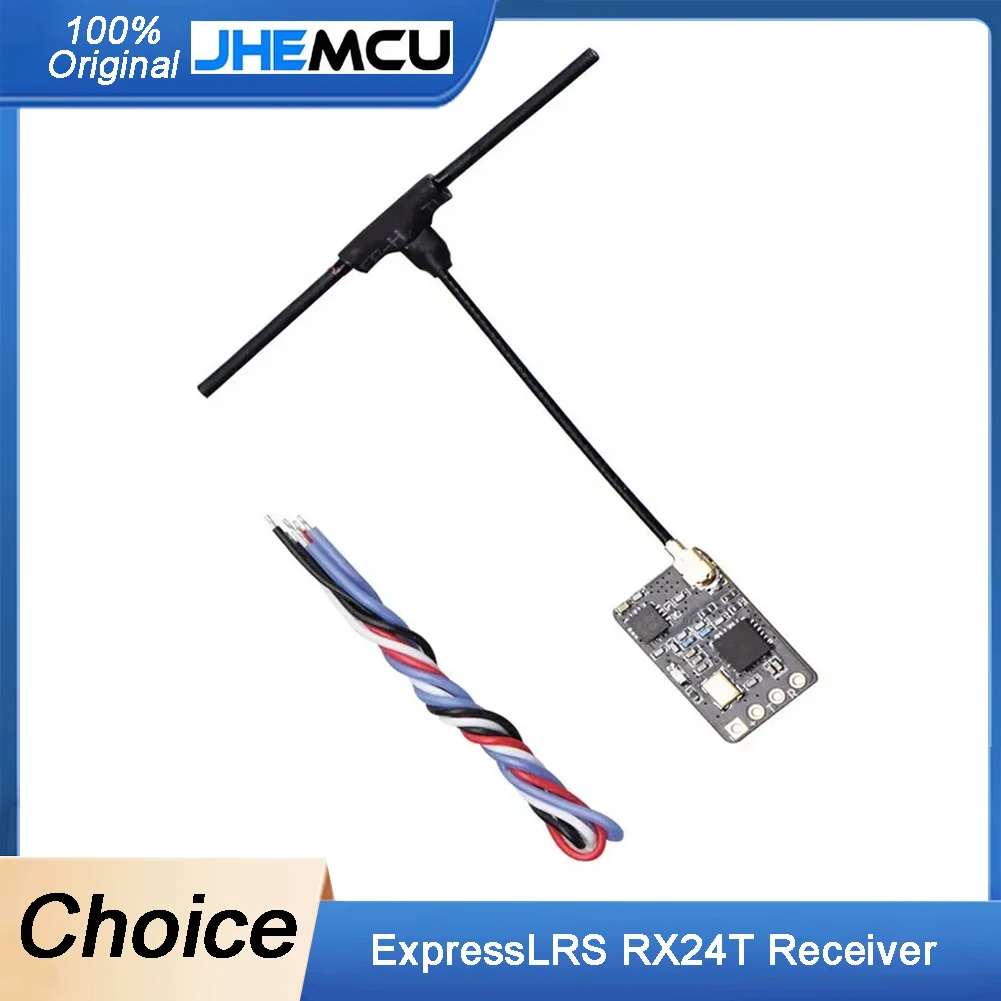 

JHEMCU ExpressLRS RX24T 2.4G ELRS Радио Nano Приемник дальнего действия для FPV Racing Фристайл Дрон дальнего действия DIY Запчасти LR4 LR5