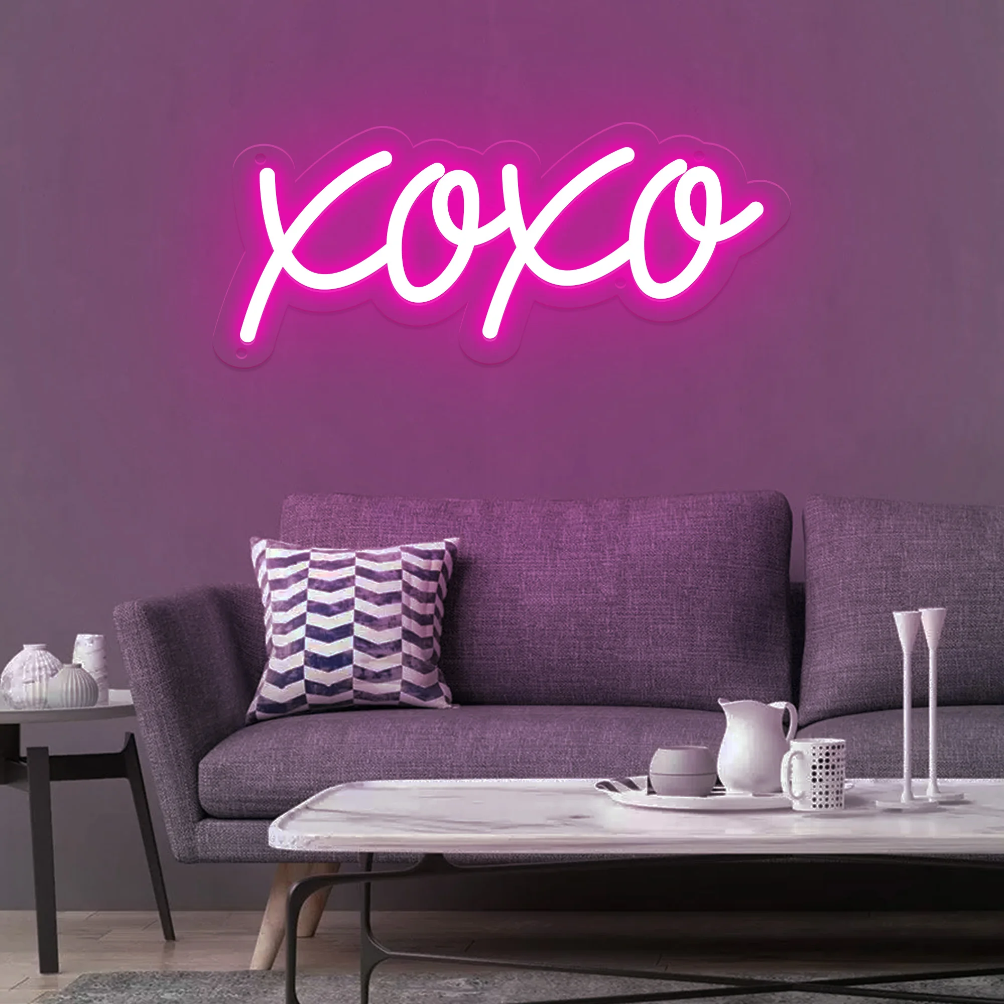 XoXo النيون LED تسجيل قبلة وتعانق النيون زينة الزفاف مخصص جدار ديكور Led مصباح المنزل مصباح حفلة هدية عيد الحب