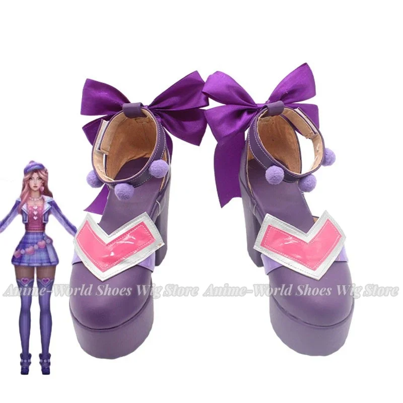 

LOL Heartache & Heartthrob Caitlyn обувь для косплея LOL День святого Валентина реквизит для косплея Хэллоуин карнавальные ботинки обувь из искусственной кожи на заказ