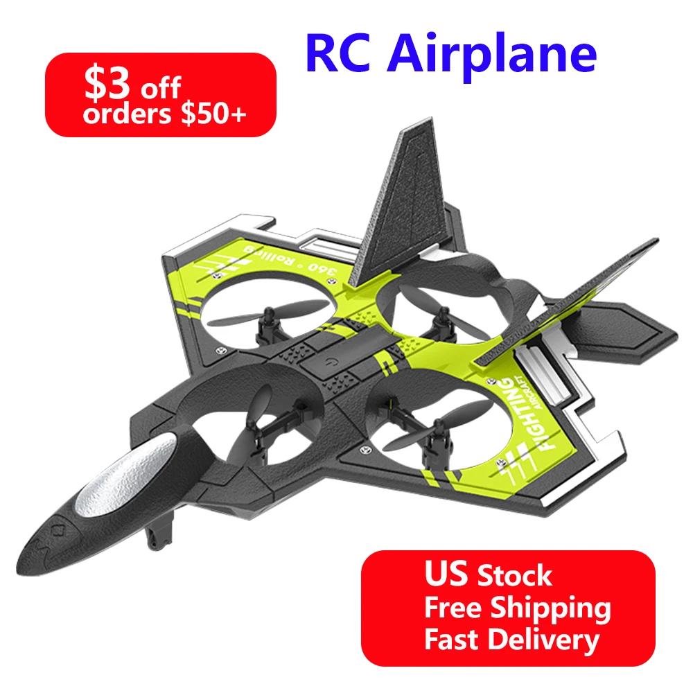 Drone for Kids and Beginners RC Plane with Light, RC Airplane Quadcopter Helicopter with Auto Hovering, Great Gift Toy for Boys