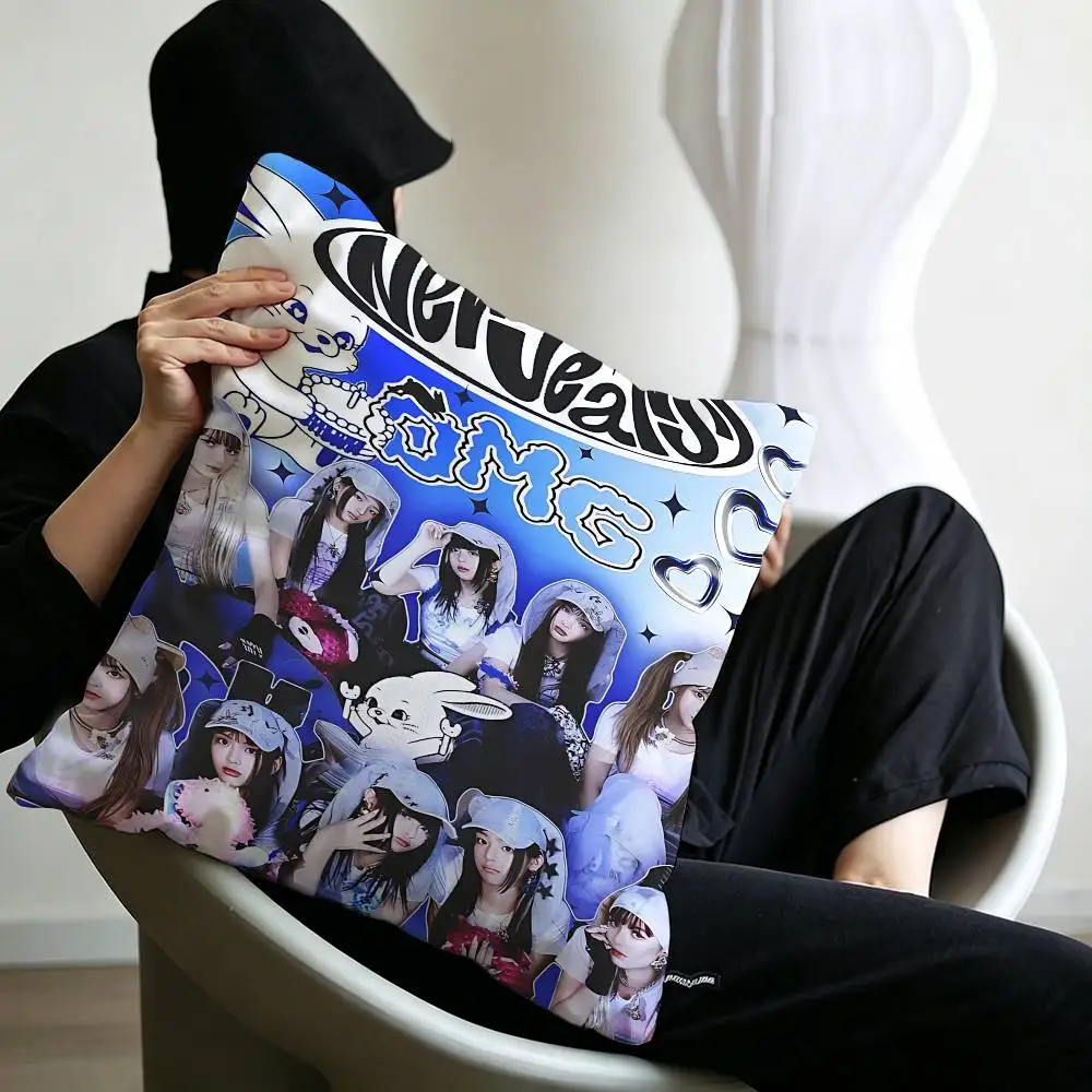K-Kpop N-New J-Jeans  pillow cover sofa cushion cover home room decoration children gift