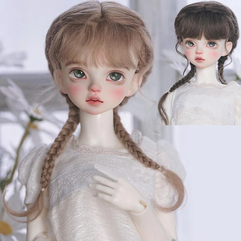 

D04-A970 children toy BJD DD SD MSD 1/4 1/6 doll Accessoriess wig Fish bone fried dough twist braid mohair 1pcs