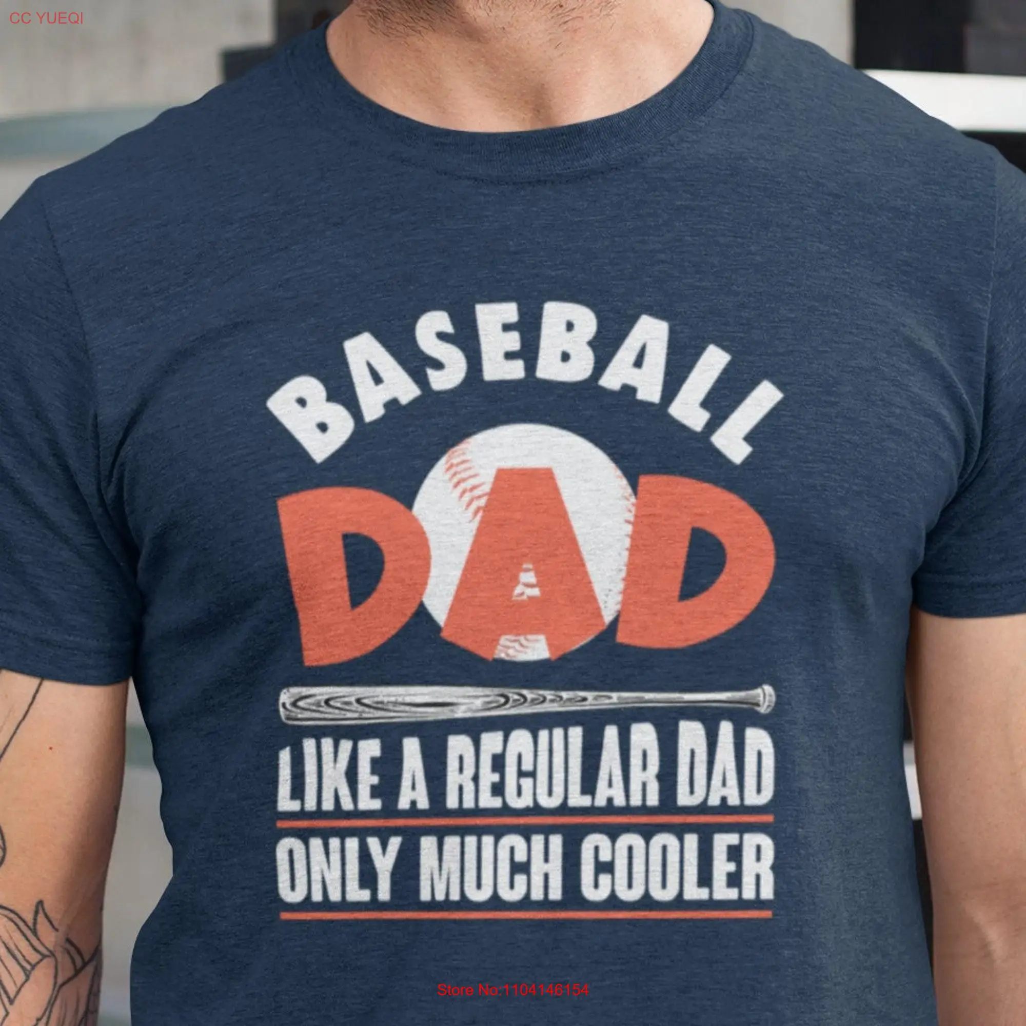 Baseball Dad T Shirt Fathers Day Lover For Best Regular long or short sleeves