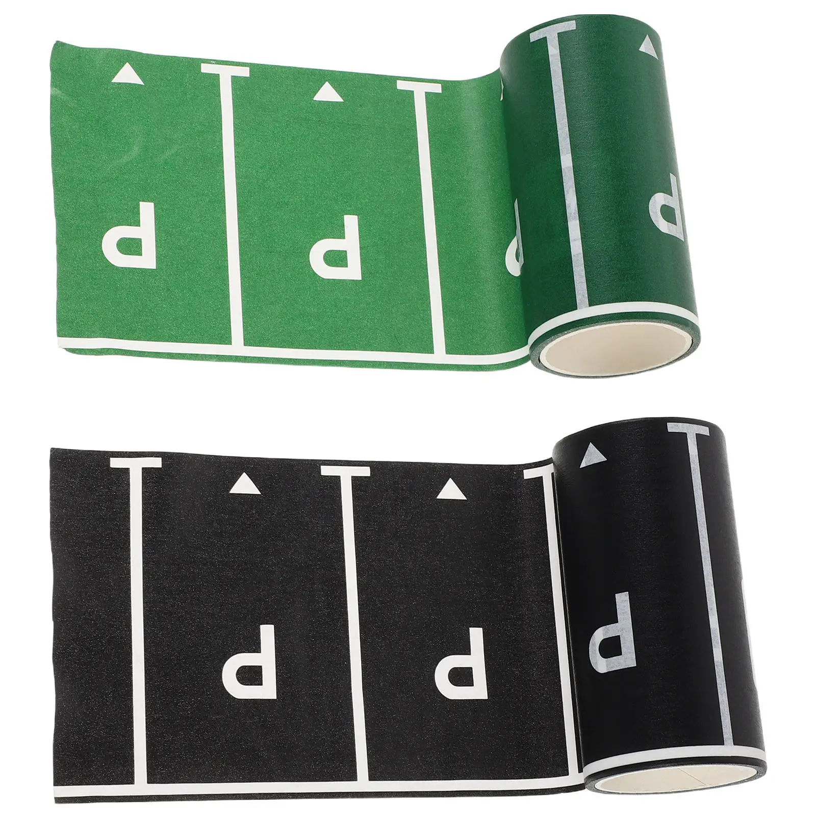 2 Rolls Parking Lot Stickers Peel Stick Miniature Road Tape Kids DIY Car Parking Space Stickers Dollhouse Scene Prop 9.8ft