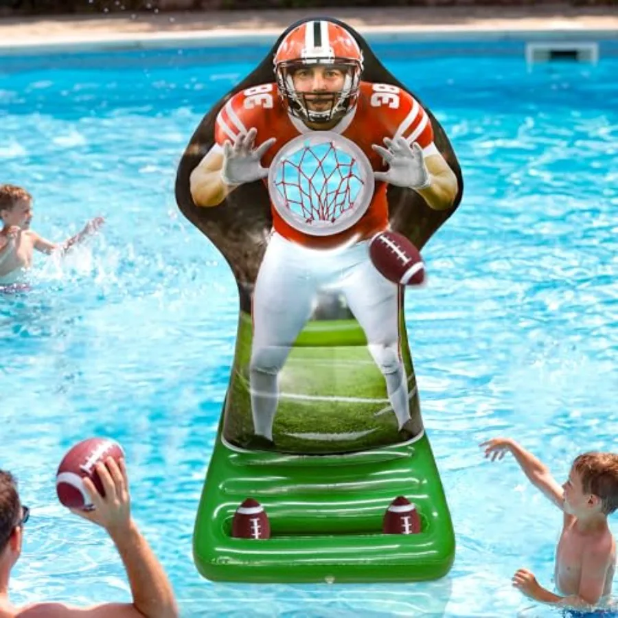 

Надувной набор для игры в футбол в бассейне, плавающие водные игрушки для взрослых, сине-желтые игры для бассейна, пляжа, двора