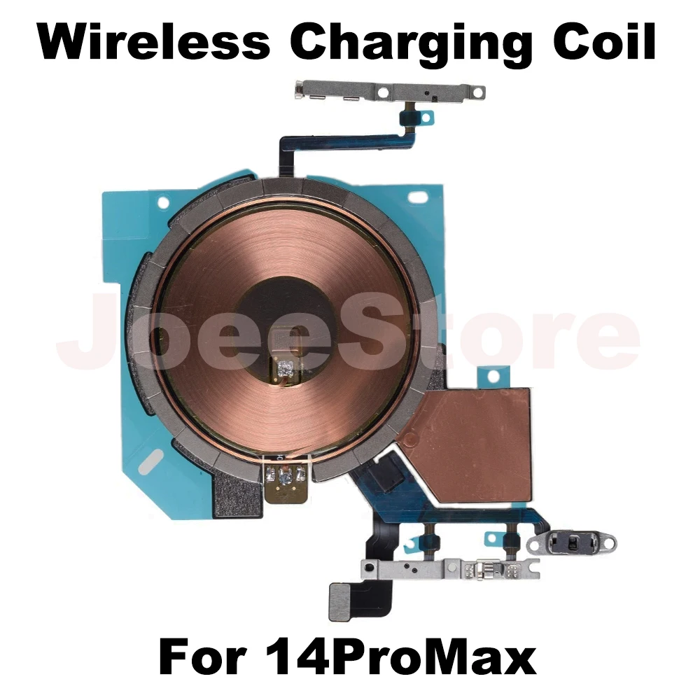 Wireless Charging Coil For iPhone 15 14 13 12 Pro Max Mini Plus With Magnet Power Volume Button Flashlight Flex NFC Charge Panel