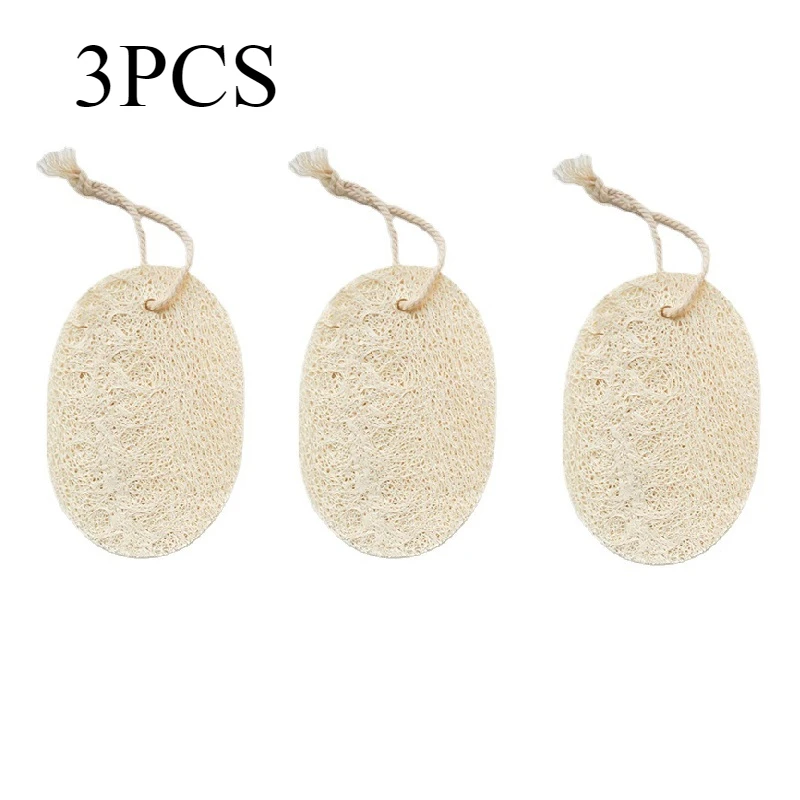 3Pcs/set Biodegradable Natural Loofah Sponge Wash Dish Non-Scratch Compostable Dishwashing Loofah Sponge for Kitchen Cleaning