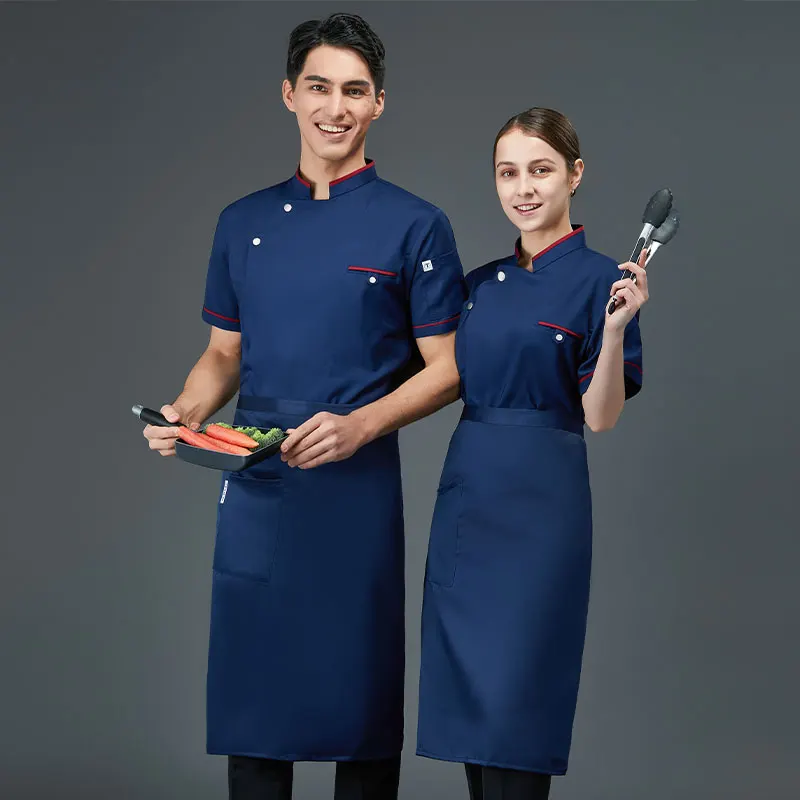 Pizzabkok Uniform Man Keukenjas Zomer Ademend En Comfortabel Kookjack Restaurant Kookuniform Bakkerij Overalls