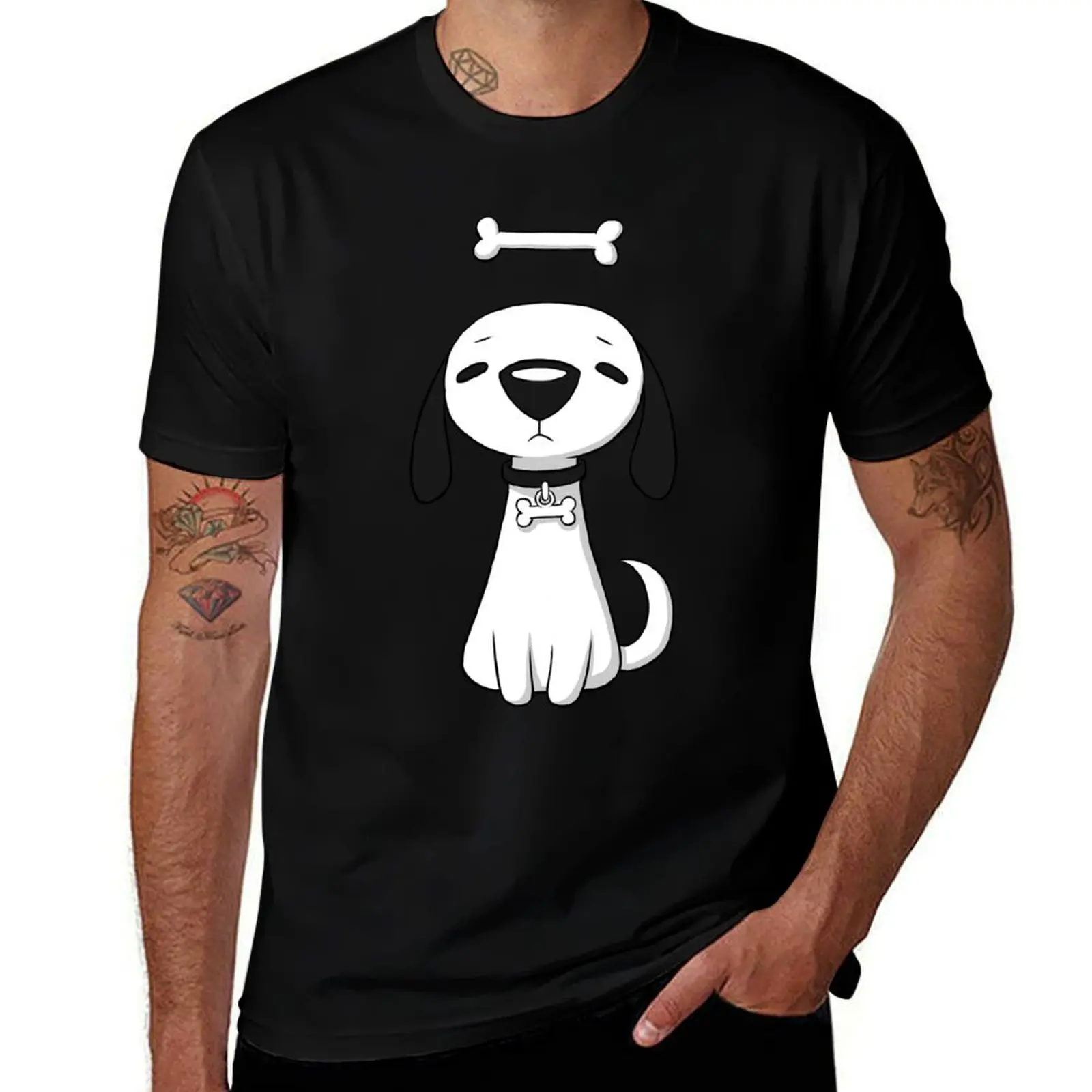 

Puppy Bone T-Shirt tops graphic t shirt vintage Funny t-shirts new edition shirts men graphic