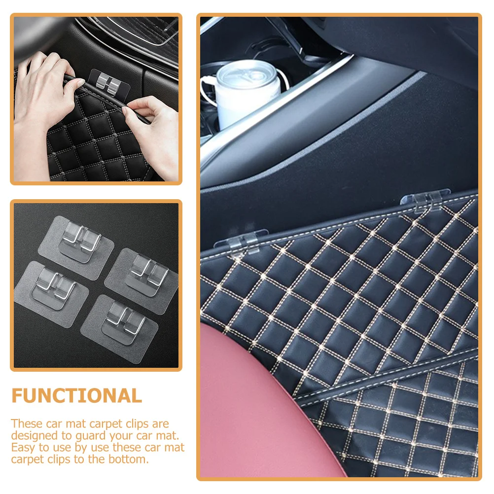 ERINGOGO 30 Pack Car Mat Clips PVC Fixers Auto Grippers Easy Install Sturdy Holders Carpet Fasteners