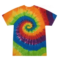 New Summer Colortone Kids/Childrens Little Boys Girls Colorful Rainbow Tie-Dye 3D Print Oversized T-Shirt Clothing For Men Women
