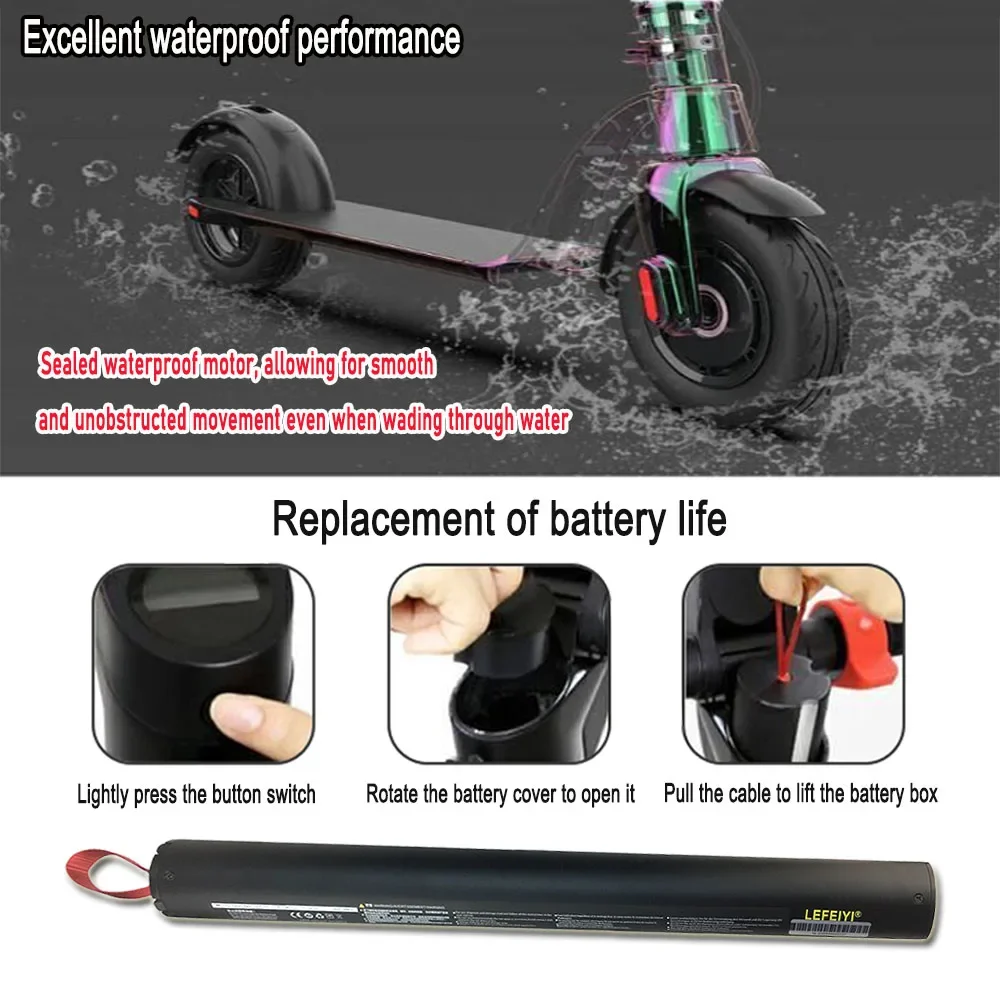 X7 36V 5.2ah 100% nova bateria substituível 36V 5200mAh para bateria de scooter Huanxi X7