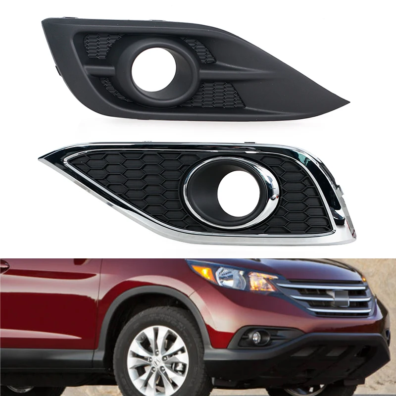 Front Fog Light Grille Fog Lamp Cover Grill Frame For Honda CRV 2012 2013 2014 Accessories  71108-T0T-H00 71103-T0T-H00