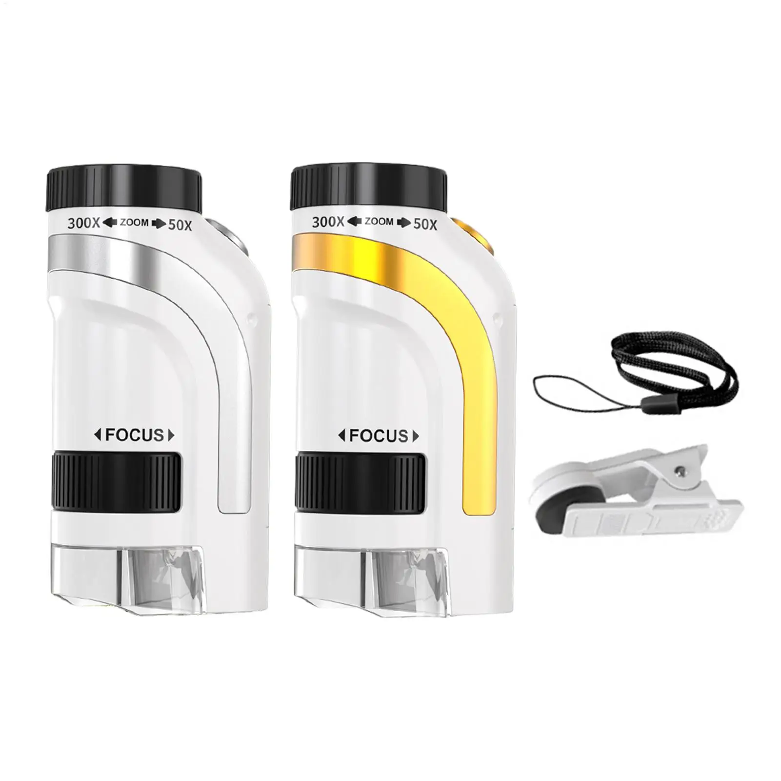 Kids Microscope 50x-300x Digiscope With LED Light Pocket Hand Microscope for Kid Boys Girls Christmas New Year Birthday