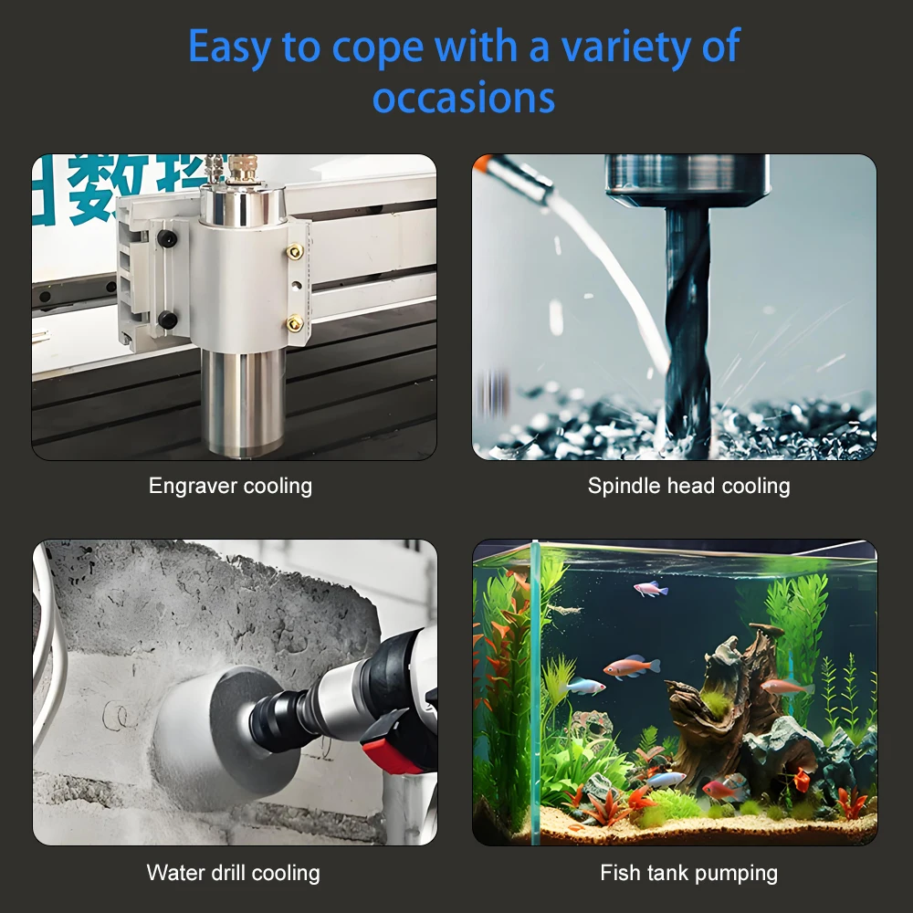 水ドリルウォーターポンプ 220V 水冷水中ポンプ彫刻機冷却ポンプ水産養殖循環水ポンプ