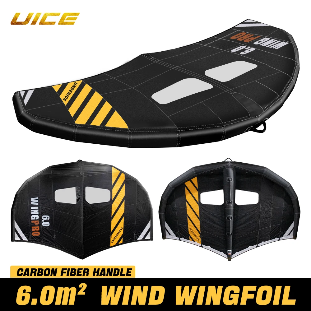 UICE Wingfoil Hydrofoil 6.0m² Carbon Fiber Handle Surfing Wing Foil Inflatable Wing foil Independent Air Bag Surf Accessory