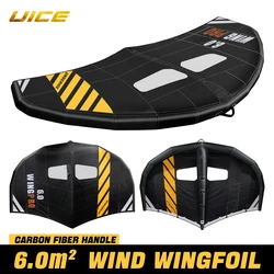 UICE Wingfoil Hydrofoil 6.0m² Carbon Fiber Handle Surfing Wing Foil Inflatable Wing foil Independent Air Bag Surf Accessory
