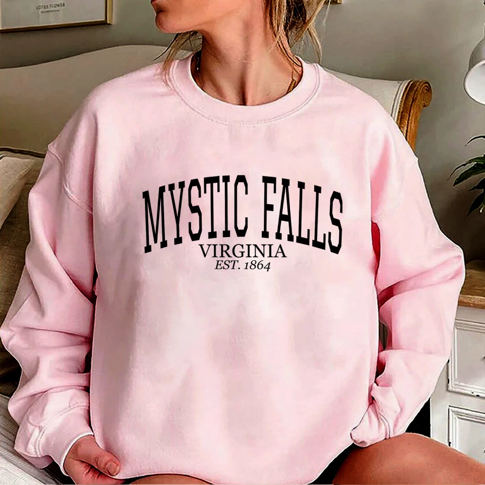 Mystic Falls Virginia Est.1864 Sweatshirt Salvatore Hoodie Stefan and Damon Jumper Virginia Pullovwe Cute Gift For Vampire Fan