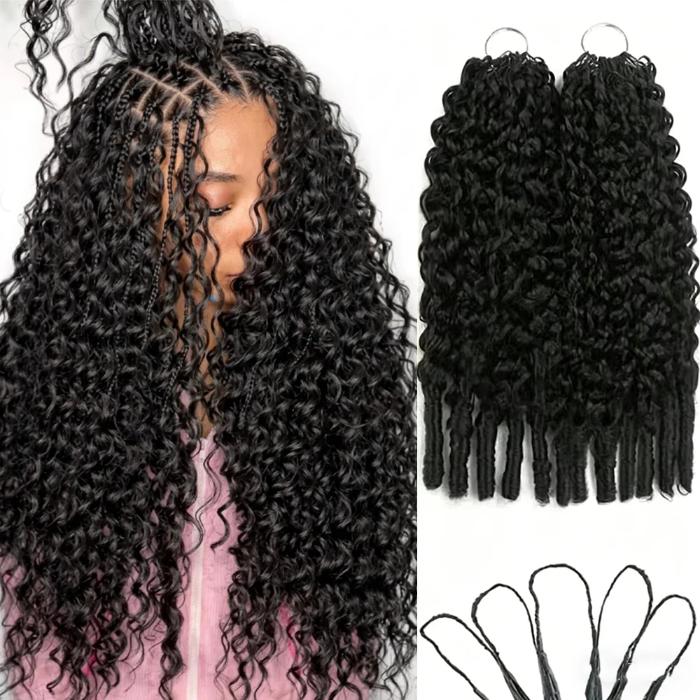 

Burmese Curly Human Hair Crochet Bundles Crochet Hair For Women 18 24Inch Natural Black Pre-Separated Feather Crochet Human Hair