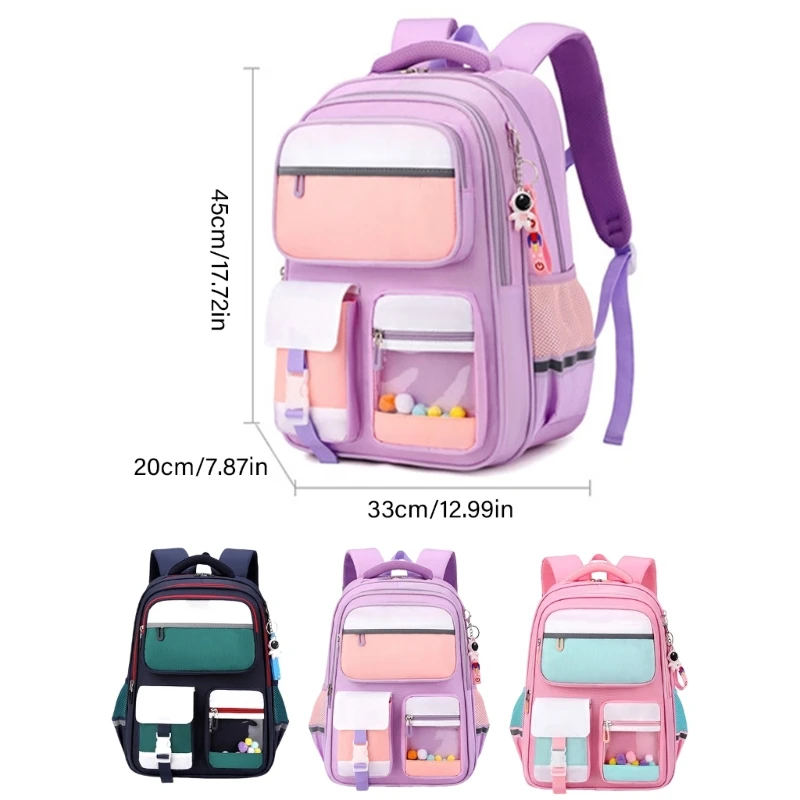 Ergonomic Student Rucksack Large Compartment Nylon Backpack School Bag Daypack for Casual and Travel Student Book Bag