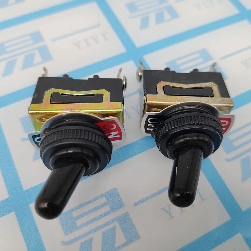 New 2pcs E-TEN1021 Heavy Duty On/Off Spst Toggle Switch Miniature + Waterproof Cover 15A 250V Rocker Car Start Stop Button