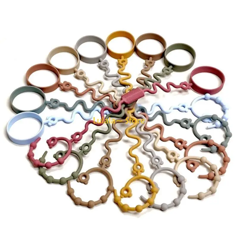 y4qa baby anti-drop strap silicone pacifier chain toy toy toy hanging rope lanyard